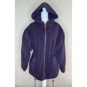 Vintage IZZI Zip Up Hooded Fleece Jacket Women's S